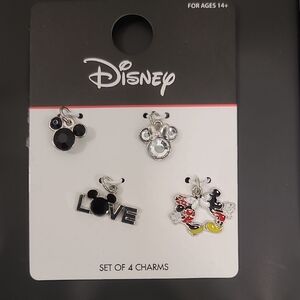 Disney Mickey  Minnie Charm Set w~ Free Gifts*Great for 4 Separate Necklaces ❤️